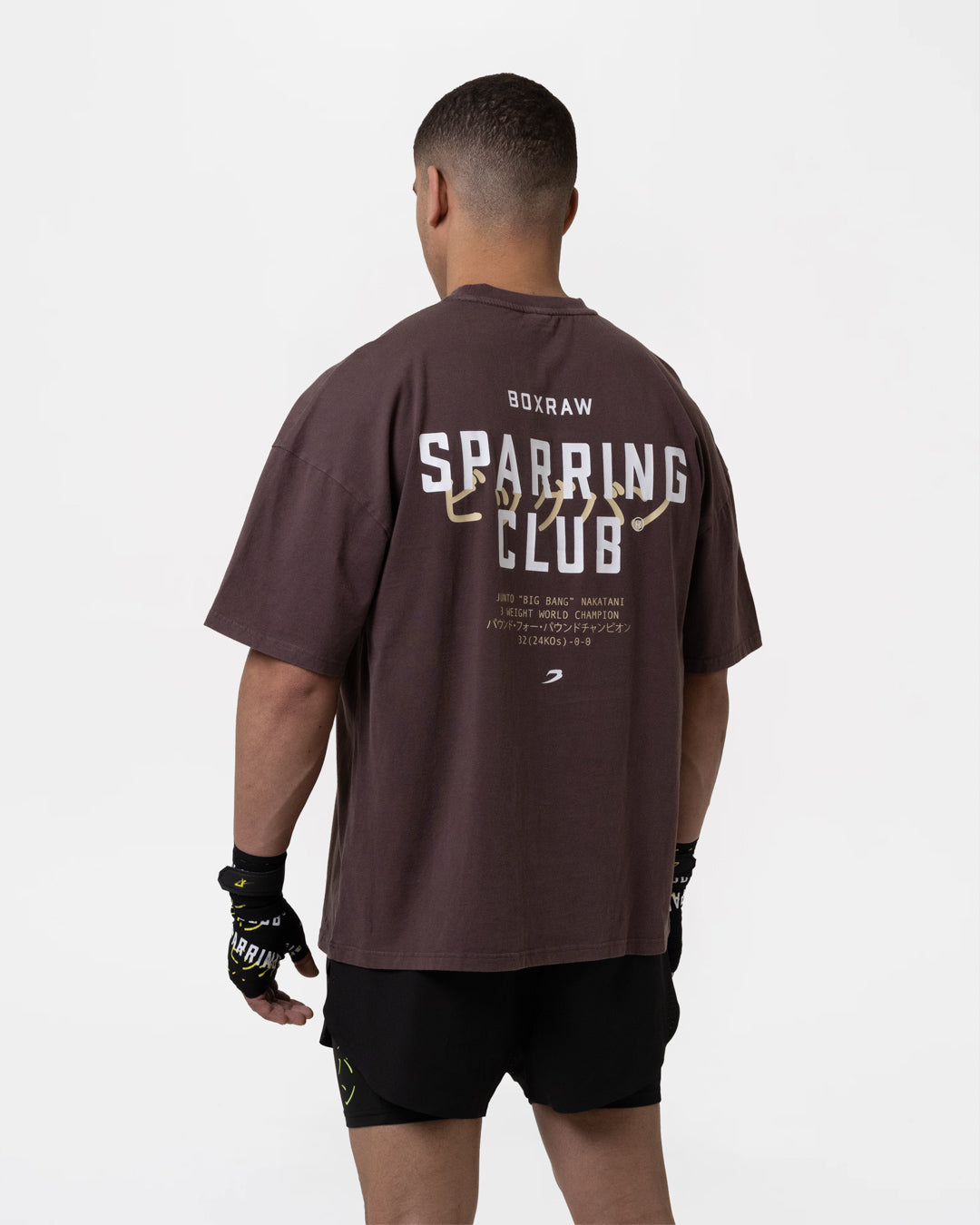 SPARRING CLUB OVERSIZED T-SHIRT ボクシング Nakatani x Sparring Club Oversized T-Shirt - Washed Brown | BOXRAW