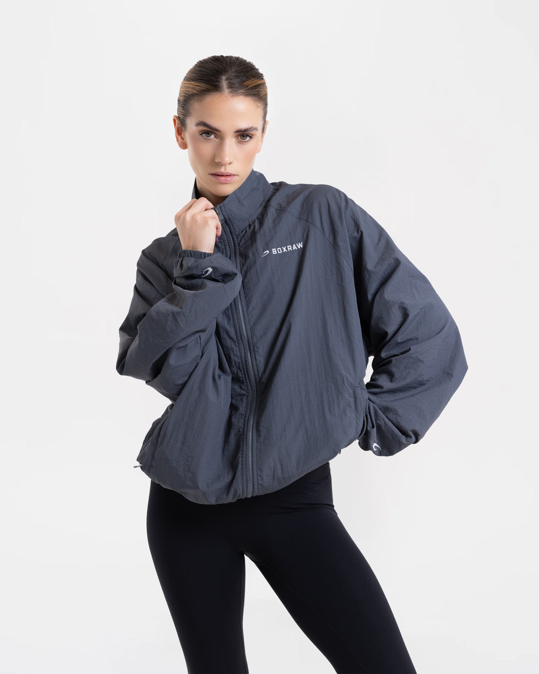 Women's Saxton Track Jacket - Charcoal | BOXRAW